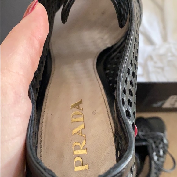 Authentic Prada Peep Toe Heels - Picture 10 of 13